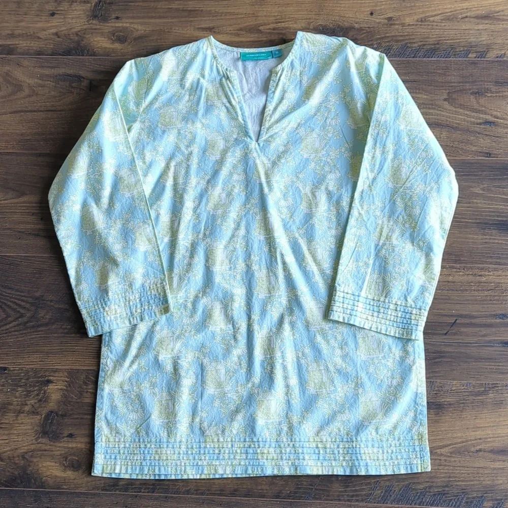 Needham Lane Sydney Cotton Poplin V-neck Tunic - Picture 17 of 17